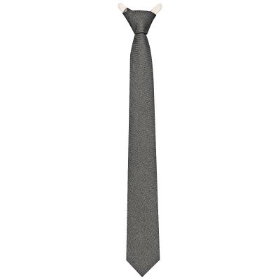 Corbata infantil mate Gris Oxford con gancho 