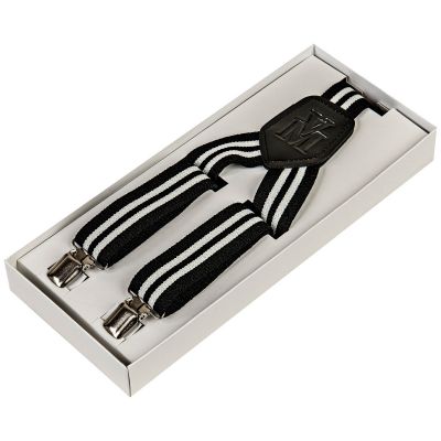 TIRANTE INFANTIL FRANJAS NEGRO FRANJAS BLANCAS