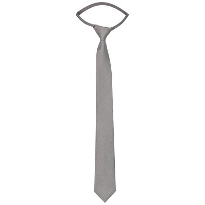 Corbata infantil mate Plata con gancho